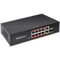 Switch niezarządzalny Qoltec przełącznik sieciowy FAST Ethernet 8x RJ45 PoE 2x RJ45 Uplink 1x SFP | 120W | 1000 Mb/s - 2665469