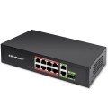 Switch niezarządzalny Qoltec przełącznik sieciowy FAST Ethernet 8x RJ45 PoE 2x RJ45 Uplink 1x SFP | 120W | 1000 Mb/s - 2665466