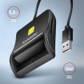 Axagon CRE-SM3SD USB Smart card & SD/microSD/SIM Flat czytnik do kart chipowych Wewnętrzna USB 2.0 Czarny - 2670798