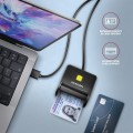 Axagon CRE-SM3SD USB Smart card & SD/microSD/SIM Flat czytnik do kart chipowych Wewnętrzna USB 2.0 Czarny - 2670797