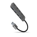 Axagon HUE-MSA Superspeed USB-A Switch Hub 4x USB 3.0 aktiv - 20cm schwarz USB 3.2 Gen 1 (3.1 Gen 1) Type-A 5000 Mbit/s Szary - 2671113