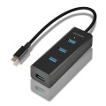 Axagon HUE-S2C huby i koncentratory USB 3.2 Gen 1 (3.1 Gen 1) Type-A 5000 Mbit/s Czarny - 2671132