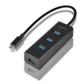 Axagon HUE-S2C huby i koncentratory USB 3.2 Gen 1 (3.1 Gen 1) Type-A 5000 Mbit/s Czarny - 2671120