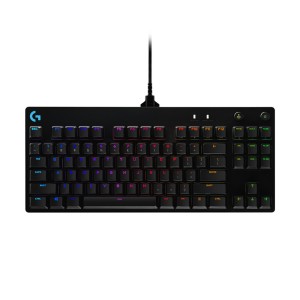 Klawiatura przewodowa Logitech G PRO GX Blue RGB USB US czarna