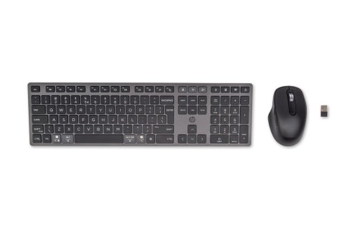 Zestaw klawiatura + mysz HP 720 Multi-Device Rechargeable Wireless Keyboard and Mouse Combo bezprzewodowe z akumulatorem czarne 9T5A9AA - 2671306