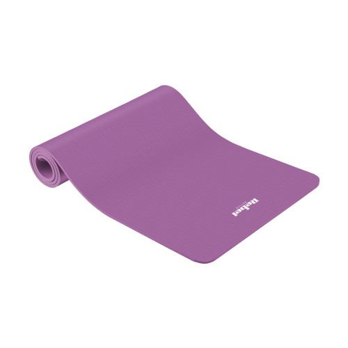 Mata gimnastyczna do ćwiczeń joga, pilates, fitness, 183x61cm, grubość 6mm, materiał TPE, fioletowa, REBEL ACTIVE - 2681775