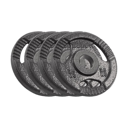 Obciążenie żeliwne olimpijskie zestaw 4x2.5kg, otwór 51mm, talerz z uchwytami, REBEL ACTIVE - 2681779