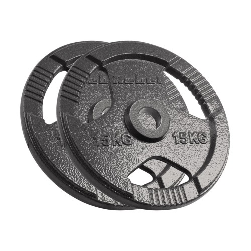 Obciążenie żeliwne olimpijskie zestaw 2x15kg, otwór 51mm, talerz z uchwytami, REBEL ACTIVE - 2681781