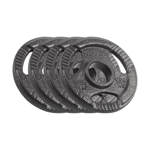 Obciążenie żeliwne olimpijskie zestaw 4x1.25kg, otwór 51mm, talerz z uchwytami, REBEL ACTIVE - 2681782