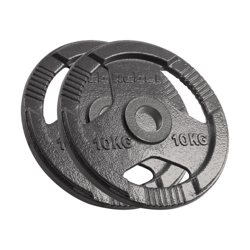 Obciążenie żeliwne olimpijskie zestaw 2x10kg, otwór 51mm, talerz z uchwytami, REBEL ACTIVE - 2681784