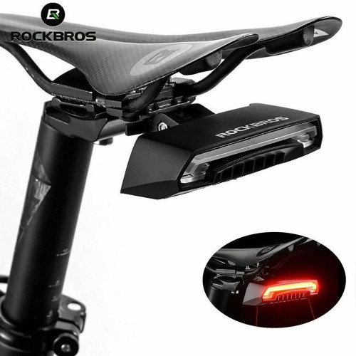 Lampka rowerowa tylna Rockbros LKWD-R1 z laserem i pilotem + kabel micro USB - USB-A - czarna - 2681899