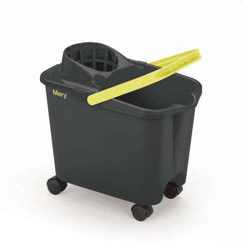 MERY Prostokątne wiadro na kółkach 14 ltr z wyciskaczem - 2673007