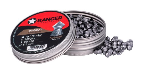 Śrut 5,5 mm RANGER Diabolo Classic Sharp Grooved szpic molet. 250 szt. 1,00 g - 2673118