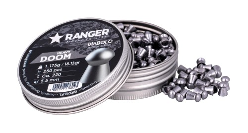 Śrut 5,5 mm RANGER Diabolo Doom Heavy płaski 250 szt. 1,175 g - 2673123