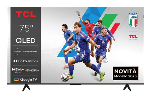 Telewizor TCL 75P79K QLED 75" 4K Ultra HD Google TV Dolby Atmos DVB-T2 Metaliczny - 2675878
