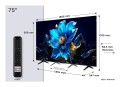 Telewizor TCL 75P79K QLED 75" 4K Ultra HD Google TV Dolby Atmos DVB-T2 Metaliczny - 2675879
