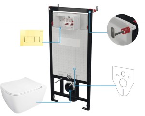 Zestaw WC podtynkowy 6 w 1