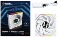 Wentylator Lian Li UNI FAN TL Wireless LCD Lüfter, ARGB, PWM - 120 mm, biały - 2684793