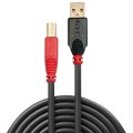 Lindy 42761 kabel USB USB 2.0 10 m USB A USB B Czarny, Czerwony - 2685372