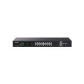 Tenda TEG1120P-16-150W łącza sieciowe Nie zarządzany Gigabit Ethernet (10/100/1000) Obsługa PoE - 2685564