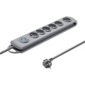 Listwa zasilająca Qoltec 6 gniazd 5 m szara (50199) - 2686075