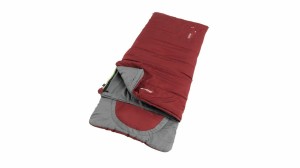 Śpiwór dla dziecka Outwell Contour Junior (140 cm) - red/grey