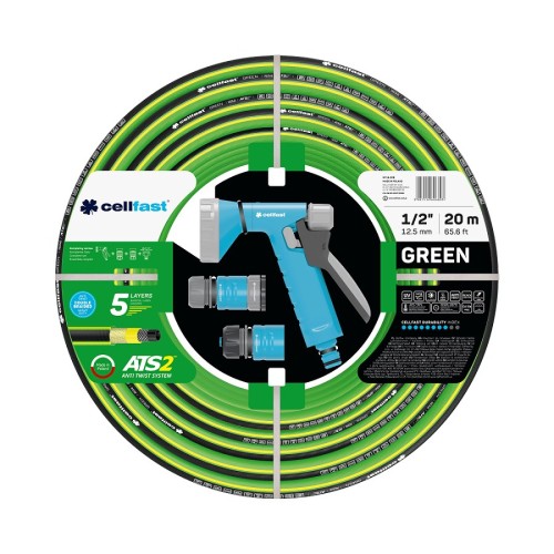 C.WĄŻ OGR.GREEN ATS 1/2" 20m + ZESTAW ZRASZAJĄCY - 2686608