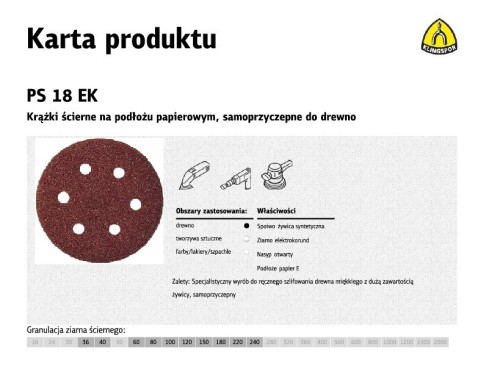 K.KRĄŻEK 150 PS18EK gr.240 OTW.GLS3/50sz BOSCH,DEWALT,MILWAUKEE,HITACHI - 2686992
