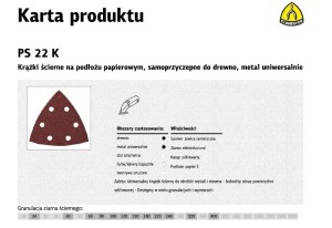 K.PAPIER TRÓJKĄT PS22K P 40   GLS15 /50szt. 96mm
