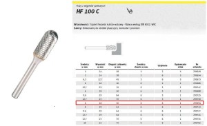 K.FREZ Z WĘG.SPIEKA.HF 100 C /6mm/694 WALEC-KULA FI=6,0x18mm,TRZ.6mm,TYP WRC
