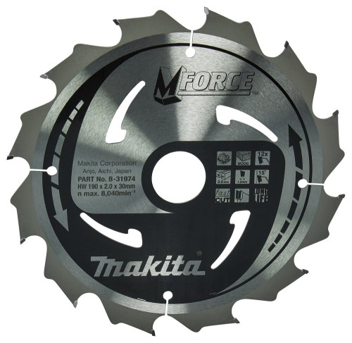 MAKITA PIŁA TARCZOWA  190x30x12Z M-FORCE DREWNO - 2687136