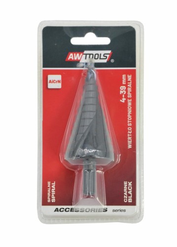 AW WIERTŁO STOPNIOWE SPIRALNE/ 4-39mm/ AICrN/ CZARNE - 2687153
