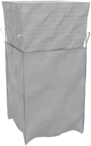WOREK BIG-BAG 90*90*160 CM BIAŁY, OTWARTY Z KOŁNIERZEM - 2687214