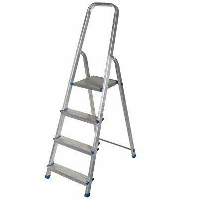 AWTOOLS drabina aluminiowa wolnostojąca 4 stopnie, 150 kg - 2687269