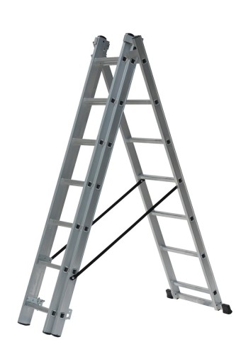 AWTOOLS Drabina aluminiowa 3x14 stopni 150kg adaptacja na schody - 2687286