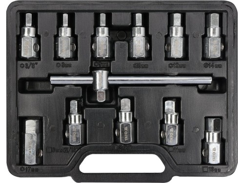 Yato YT-0600 klucz nasadowy Zestaw kluczy nasadowych 12 szt. - 2687454