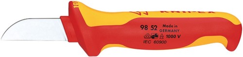 Knipex 98 52 nożyk Pomarańczowy, Czerwony Stałe ostrze noża - 2687611