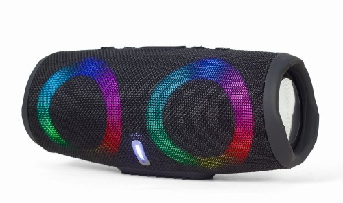 GEMBIRD PRZENOŚNY GŁOŚNIK BLUETOOTH LED RMS 2X 5W, WBUDOWANY MIKROFON, KOLOR CZARNY, USB, AUX, MICROSD - 1298020
