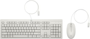 Klawiatura + mysz  HP 225 Wired Mouse and Keyboard Combo White 86J24AA