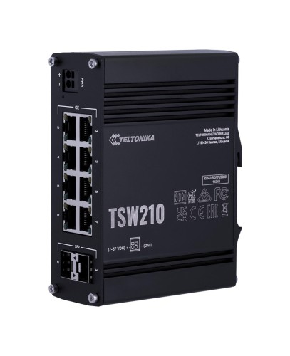 Teltonika TSW210 Nie zarządzany Gigabit Ethernet (10/100/1000) Aluminium - 2132956