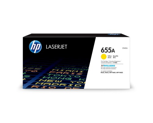 HP 655A oryginalny wkład LaserJet z żółtym tonerem - 2598476