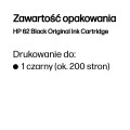 HP 62 oryginalny wkład atramentowy czarny - 2506837