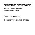 HP 301 oryginalny wkład atramentowy czarny - 2466275
