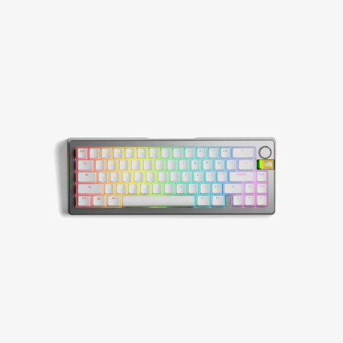 Klawiatura Glorious GMMK 3 Pro HE Wireless 65% Custom Gaming-Tastatur - Pre-Built, ANSI (USA), Fox HE Switches, srebrna - 2688876