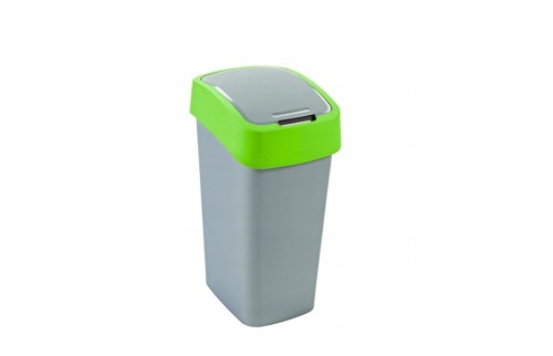 CURVER KOSZ NA ŚMIECI "FLIP BIN" 50L   /SREBRNY/ ZIELONY - 2689718