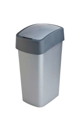 Curver Flip Bin 50 L Prostokątny Grafitowy, Srebrny - 2689726