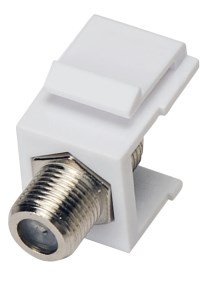 Alantec Adapter typu keystone ze złączem F, kolor biały (MKA-F-B-CON-F) - 2673706