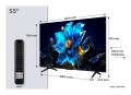 Telewizor TCL 55P7K QLED 55'' 4K Ultra HD Google TV Dolby Atmos DVB-T2 Metaliczny - 2682775