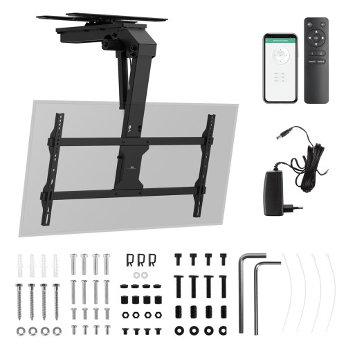 MACLEAN UCHWYT ELEKTRYCZNY DO TV, SUFITOWY, TUYA, MAX. VESA 800X400, REG. W POZ. +90°~-90°, DLA TV 43-86", MAX. 45KG MC-109 T - 2690637