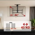 MACLEAN UCHWYT ELEKTRYCZNY DO TV, SUFITOWY, TUYA, MAX. VESA 800X400, REG. W POZ. +90°~-90°, DLA TV 43-86", MAX. 45KG MC-109 T - 2690646